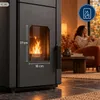 Pelletofen Yoren 22,2 kW mit Wasserführung, WLAN, 35 kg Produktbild-Vorschau 8