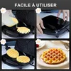 Mini gaufrier YASHE 750 W noir pour 2 gaufres rondes Voir les images du produit 2