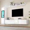 Set di mobili da parete Sweiko TV 3 pezzi illuminazione LED Anteprima dell’immagine prodotto 3