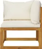 vidaXL 4-Sitzer-Gartensofa mit Auflagen Creme Akazie Produktbild-Vorschau 5