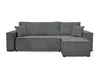 A grey sectional sofa with a chaise lounge is shown against a white background. Produktbild-Vorschau