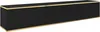 A black TV cabinet with gold trim, shown from a side angle against a white background. Náhľad obrázku produktu