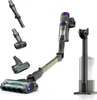A cordless stick vacuum cleaner and its accessories are displayed against a white background. Anteprima dell’immagine prodotto