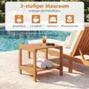 Table d'appoint en bois COSTWAY, table de jardin avec trou Voir les images du produit 4