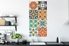 MuchoWow® Poster Blumen - Vintage - Muster - Blau - Orange Produktbild-Vorschau 3