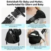 Tragetuch Baby, Ergonomische Babytrage mit Hüftgurt, 3-36 Produktbild-Vorschau 4