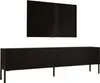 TV-SCHRANK : Mattschwarz mit Beinen in Schwarz, 170 x 52 x Produktbild-Vorschau 1