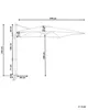 Diagram showing the dimensions of a cantilever umbrella. Náhled obrázku produktu