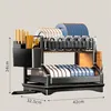 Odkapávač na nádobí, dvoupatrový, nastavitelný design, Náhled obrázku produktu 2