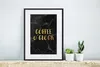 MuchoWow® Gerahmtes Poster Zitat - Kaffee - Gold - Marmor Produktbild-Vorschau 6