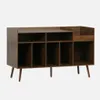 sweeek - XL Vintage Vinylmöbel Holzlook dunkles Holz 130cm Produktbild-Vorschau 1