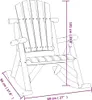 vidaXL Chaise à bascule de jardin 69x96x101 cm bois massif Voir les images du produit 6