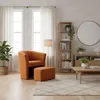 Sessel mit Hocker - Orange - 75x79x64 cm B/H/T - Produktbild-Vorschau 4