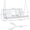 Outsunny Hängebank 2-3 Sitzer Tannenholz 150 x 75 x 53 cm Produktbild-Vorschau 3
