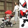 4 in 1 Baby-Dreirad Kinderdreirad Lenkstange Fahrrad Baby Produktbild-Vorschau 2