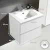 Alpenberger Badmöbel Set mit Waschbecken Gäste WC | Produktbild-Vorschau 5