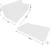 Diagrams showing the dimensions of a foldable mattress in its sofa and flat configurations. Produktbild-Vorschau