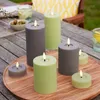 LED Kerze mit Timer Outdoor 7x17cm Kunststoff Grau / Produktbild-Vorschau 3