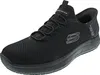 A single black Skechers shoe is shown from a side-diagonal angle against a white background. Voir les images du produit