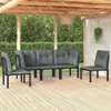 vidaXL 5-tlg. Garten-Lounge-Set Schwarz und Grau Poly Produktbild-Vorschau 16