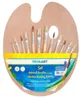 Naturpinsel 12er Set + Holzpalette Produktbild-Vorschau 4