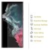 A screen protector is shown next to a smartphone. Produktbild-Vorschau