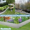 Collage of garden scenes showing metal garden edging in different shapes and settings. Produktbild-Vorschau