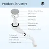 Afvoerkit voor douchebak, 90mm, sifon met geurafsluiting en Productafbeelding-voorbeeld 8