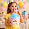 Bunte Regenbogen Zuckerwatte im Eimer 50g – Fluffig, Frisch Produktbild-Vorschau 4