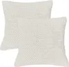 wometo 2er Set Kissenbezüge Strick 45x45 weiß - Produktbild-Vorschau 1