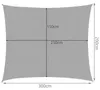 Sonnensegel 3x2m - grau Gardlov 23162 Produktbild-Vorschau 4