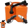 A Stihl combi-canister with accessories for fuel and oil is displayed against a white background. Produktbild-Vorschau