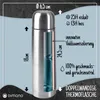 Doppelwandige Thermosflasche 500 ml Silber aus Edelstahl – Produktbild-Vorschau 3