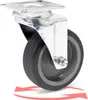 Wiltec Lenkrolle 75mm bis 75kg mit Kunststoffrad und Produktbild-Vorschau 2