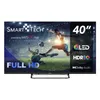 A television screen displaying a soccer match with various product features advertised. Anteprima dell’immagine prodotto
