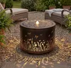 Gartenbrunnen mit LED Beleuchtung aus Metall runder Produktbild-Vorschau 3