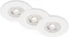 LED Einbauleuchten Einbaustrahler Bad 3er Set dimmbar weiß Produktbild-Vorschau 1