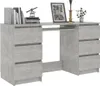 Scrivania grigio cemento 140x50x77 cm materiale a base di Anteprima dell’immagine prodotto 10
