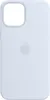 A light blue iPhone case with the Apple logo in the center, shown from the back. Produktbild-Vorschau