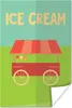 MuchoWow® Poster Poster mit Eiscreme-Wagen und Zitat Produktbild-Vorschau 1