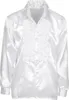 Camicia con volant in raso bianco anni '70 retrò M/L - XL Anteprima dell’immagine prodotto 2