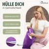 set di 2 copricuscini 100% cotone 40x40 cm Viola Anteprima dell’immagine prodotto 5