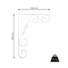 Konzole Twist 180x130mm, 30 kg, bílá Náhled obrázku produktu 2