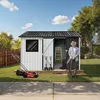 HOMAVO Gerätehaus Metall mit Pultdach, Gartenhaus Metall Produktbild-Vorschau 2