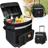 Trolley Kühlbox mit Rollen mit Picknicktasche & Kühltasche Produktbild-Vorschau 2