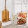 Kochbuchhalter Holz, Buchständer Küche, Buchhalter Wand, Produktbild-Vorschau 3