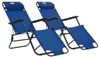 vidaXL Klappbare Sonnenliegen 2 Stk. mit Fußablage Blau Produktbild-Vorschau 8