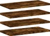 Mensole a muro 4 pz. Rovere affumicato 40x20x1,5 cm Anteprima dell’immagine prodotto 1