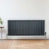 Ovaal vormige radiator - 600mm x 1440mm - Anthracietgrijs Productafbeelding-voorbeeld 9