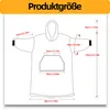 Decken-Hoodie, tragbare Kuscheldecke mit Ärmeln & Kapuze, Produktbild-Vorschau 2